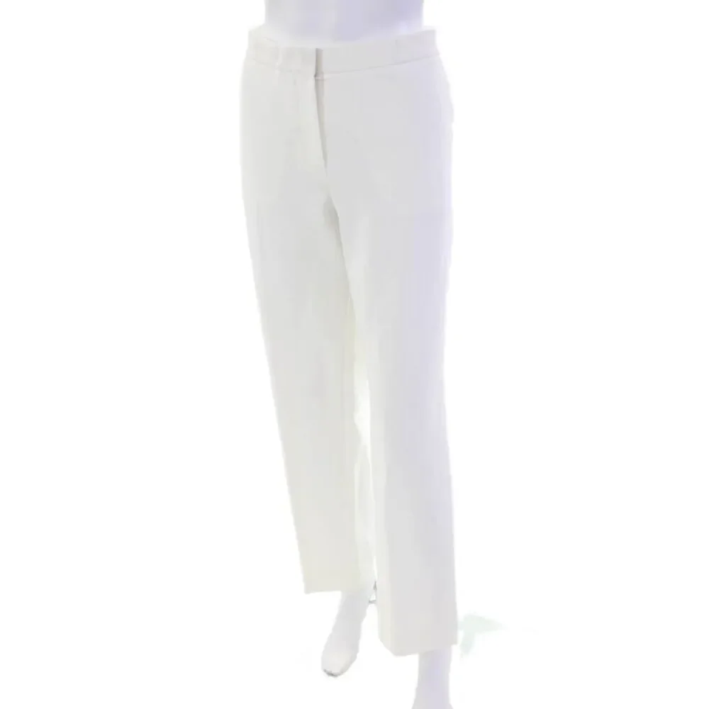 Sharis Womens Zippered Mid-Rise Tapered Dress Pants Solid White Size 50